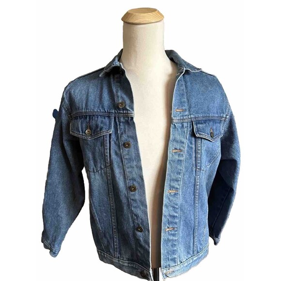 Bon Jour Jacket Men’s Medium Blue Rancher Denim Jean Coat 90s Excellent Clean! - Picture 1 of 10